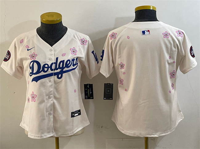 Youth Los Angeles Dodgers Blank Cream 2025 Tokyo Series Limited Stitched Baseball Jersey Youth Los Angeles Dodgers Blank Cream 2025 Tokyo Series Limited Stitched Baseball Jersey